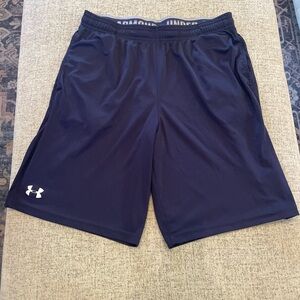 Under Armour Blue Athletic Shorts Moisture-Wicking Performance